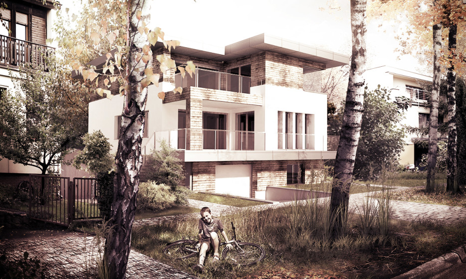 projekt przebudowy domu jednorodzinnego Wrocław wizualizacja 2 kwiska